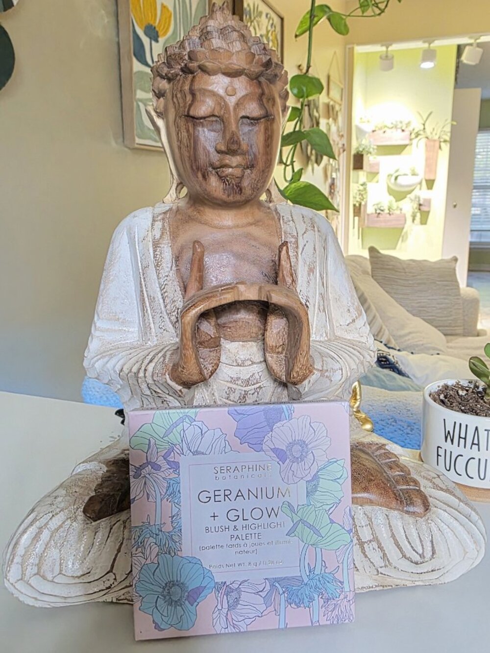 Seraphine Botanicals Geranium + Glow - Blush & Highlight Palette in Helio Pink